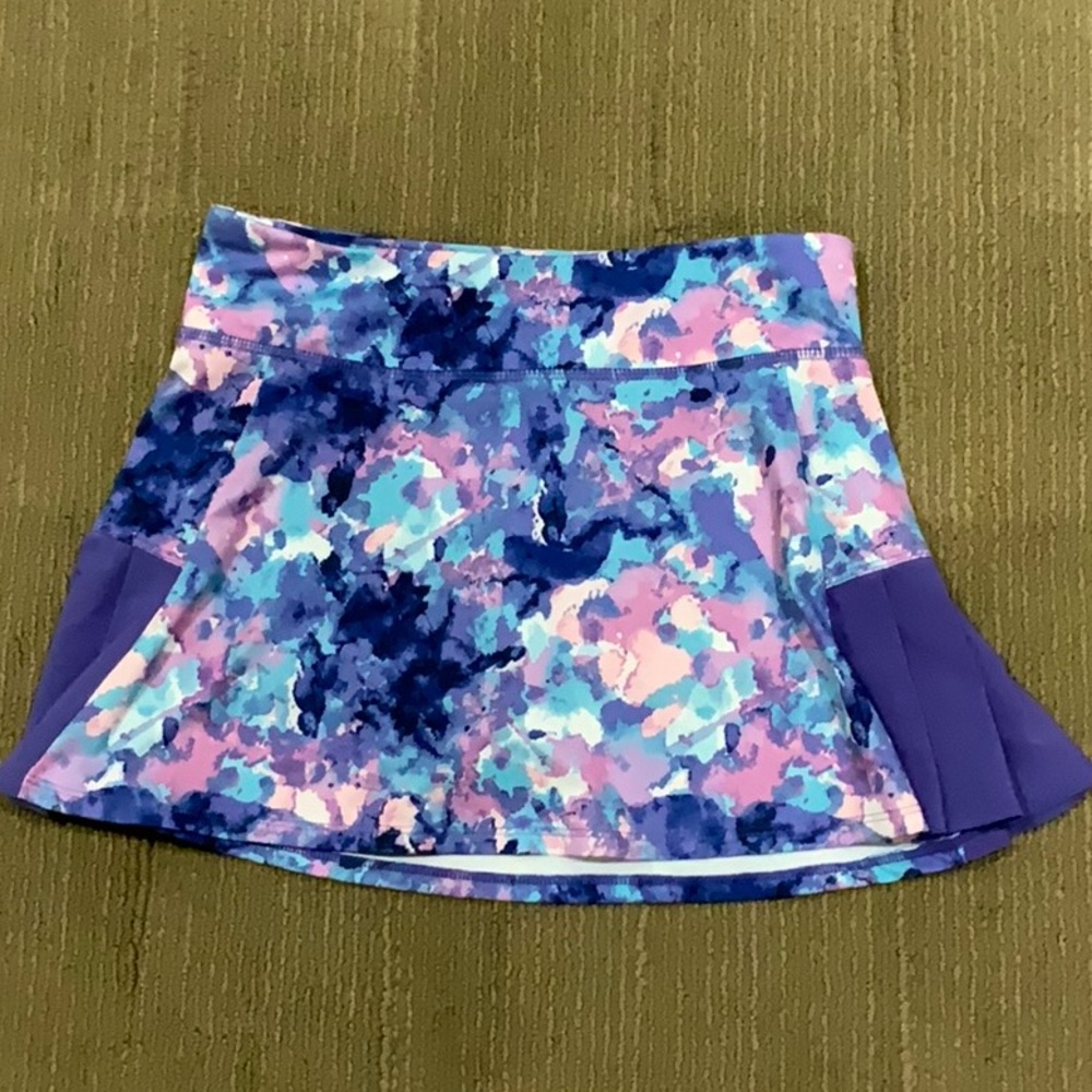 Kids Purple Splotched Tennis Skort